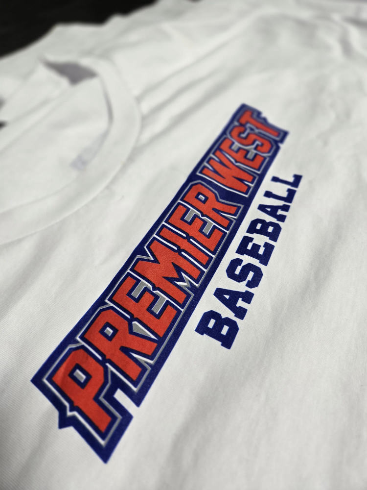 Premier West Baseball team tee